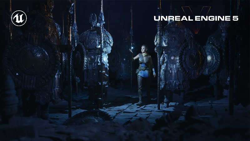 Демо Unreal Engine 5 запущенное на PlayStation 5