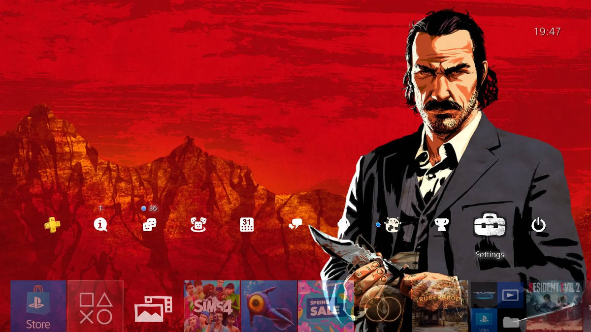 Динамическая тема Red Dead Redemption 2