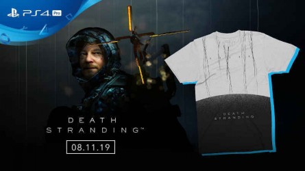 Оформив предзаказ коробочной версии Death Stranding можно получить эксклюзивную футболку в подарок